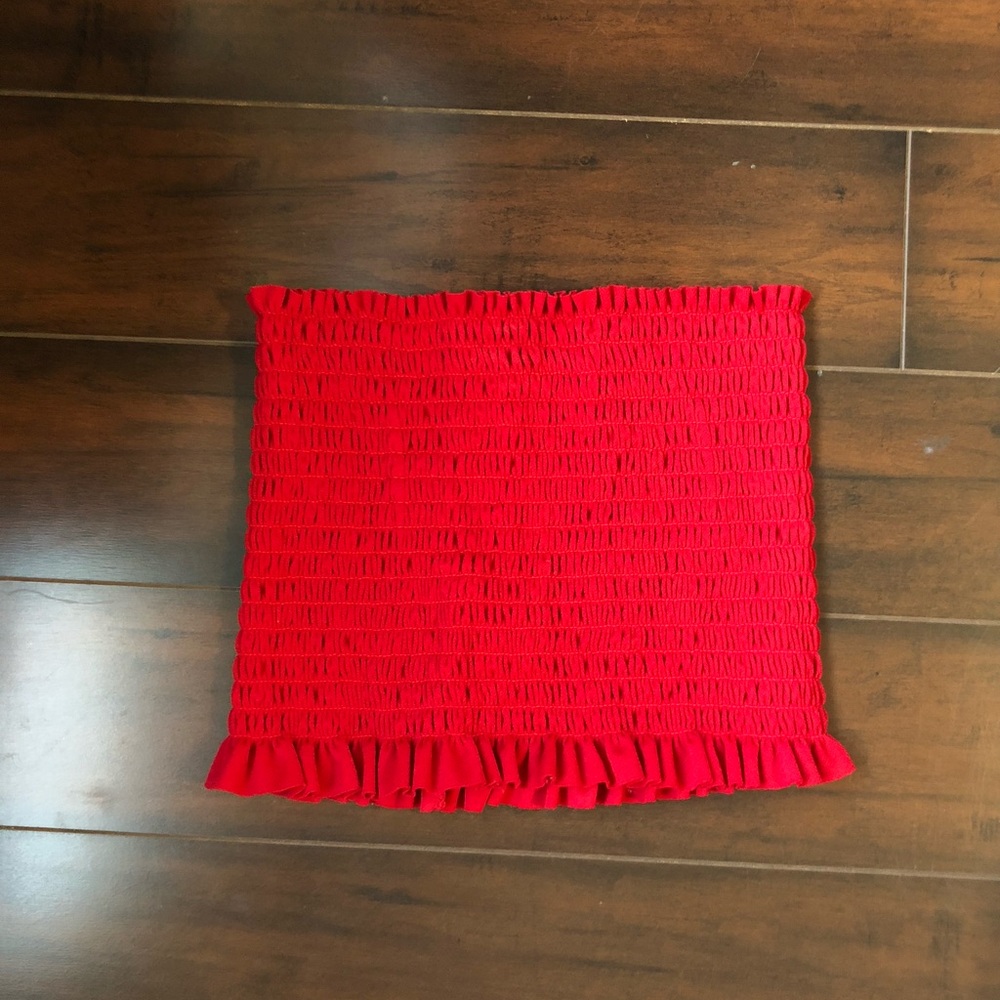 Red tube top